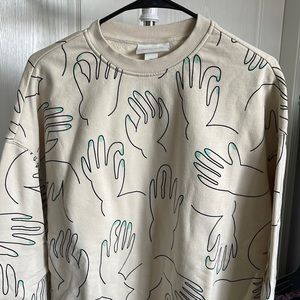 Monki | Oversized Hand Print Sweatshirt | XS
